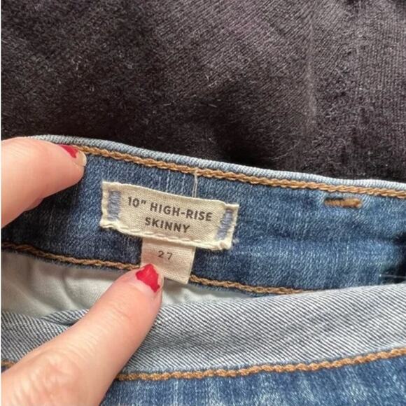 Madewell 10" High-Rise Skinny Jeans: Drop Step-Hem Edition - Picture 12 of 13